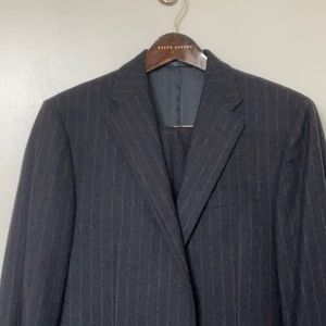 New Ralph Lauren Blue Pinestripe Wool Suit